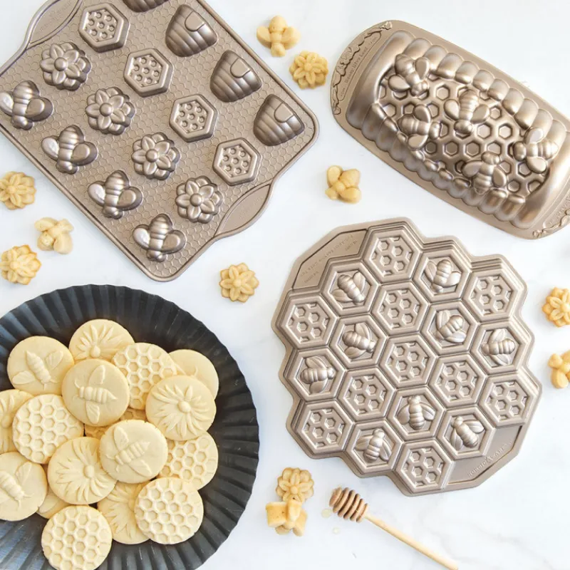 NORDIC WARE Moule Anti-adhésif|Moules À Gâteaux|Moule à Cake Abeilles Toffee