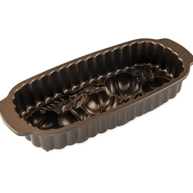 NORDIC WARE Moule Anti-adhésif|Moules À Gâteaux|Moule à Cake Blé et Citrouille Bronze