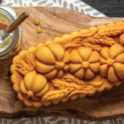 NORDIC WARE Moule Anti-adhésif|Moules À Gâteaux|Moule à Cake Blé et Citrouille Bronze