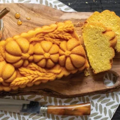 NORDIC WARE Moule Anti-adhésif|Moules À Gâteaux|Moule à Cake Blé et Citrouille Bronze