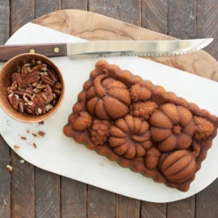 NORDIC WARE Moule Anti-adhésif|Moules À Gâteaux|Moule à Cake Citrouille Bronze