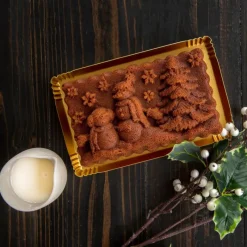 NORDIC WARE Moule Anti-adhésif|Moules À Gâteaux|Moule à Cake Paysage de Noël Silver