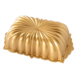 NORDIC WARE Moules À Gâteaux|Moule Anti-adhésif|Moule à Cake Plissé Gold