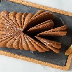 NORDIC WARE Moules À Gâteaux|Moule Anti-adhésif|Moule à Cake Plissé Gold