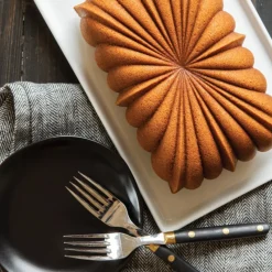 NORDIC WARE Moules À Gâteaux|Moule Anti-adhésif|Moule à Cake Plissé Gold