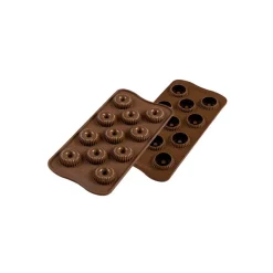 SILIKOMART Moules À Chocolat|Moule Silicone|Moule à Chocolat 11 Couronnes Easy Choc - Silicone Spécial Chocolat
