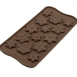 SILIKOMART Moules À Chocolat|Moule Silicone|Moule à Chocolat 14 Flocons Easy Choc - Silicone Spécial Chocolat