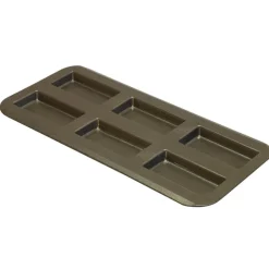 GOBEL Moule Anti-adhésif|Moules À Gâteaux|Moule à Financier 6 empreintes 9,8 x 4,8 cm Anti-adhérent