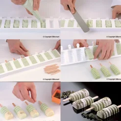 SILIKOMART Moule Silicone|Moule à glace silicone 8 mini Tango avec bâtonnets