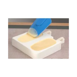 SILIKOMART Moule Silicone|Moule à Glace Silicone 2 x 2 Esquimaux 90 ml avec bâtonnets