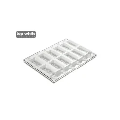 SILIKOMART Moule Silicone|Moule à glace silicone Choco 12 empreintes avec bâtonnets