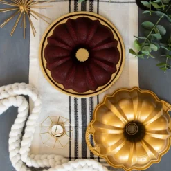 NORDIC WARE Moule Anti-adhésif|Moules À Gâteaux|Moule à Gâteau Bundt Anniversaire Gold 2,5 L