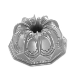 NORDIC WARE Moule Anti-adhésif|Moules À Gâteaux|Moule à Gâteau Bundt Cathédrale Silver