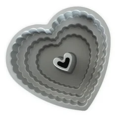 NORDIC WARE Moule Anti-adhésif|Moules À Gâteaux|Moule à Gâteau Bundt Cœur 3 Étages Toffee