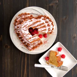 NORDIC WARE Moule Anti-adhésif|Moules À Gâteaux|Moule à Gâteau Bundt Cœur 3 Étages Toffee