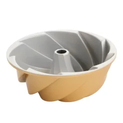 NORDIC WARE Moule Anti-adhésif|Moules À Gâteaux|Moule à Gâteau Bundt Héritage 2,5 L Gold