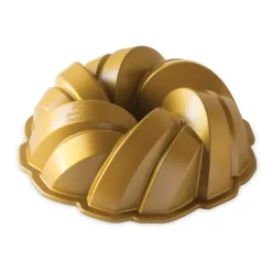 NORDIC WARE Moule Anti-adhésif|Moules À Gâteaux|Moule à Gâteau Bundt Torsadé Gold