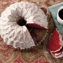 NORDIC WARE Moule Anti-adhésif|Moules À Gâteaux|Moule à Gâteau Bundt Vitrail Silver