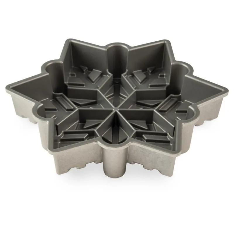 NORDIC WARE Moule Anti-adhésif|Moules À Gâteaux|Moule à Gâteau Cristaux de Neige Silver