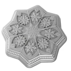 NORDIC WARE Moule Anti-adhésif|Moules À Gâteaux|Moule à Gâteau Flocon de Neige Silver
