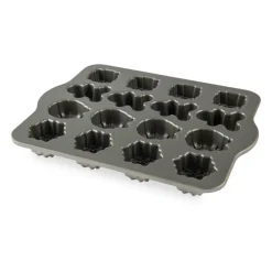NORDIC WARE Moule Anti-adhésif|Moules À Gâteaux|Moule à Gâteaux Assortis Thé de Noël (x16) Silver