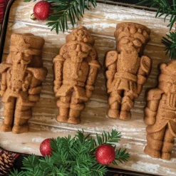 NORDIC WARE Moule Anti-adhésif|Moules À Gâteaux|Moule à Gâteaux Casse-Noisettes (x4) Silver