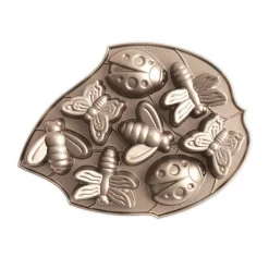 NORDIC WARE Moule Anti-adhésif|Moules À Gâteaux|Moule à Gâteaux Coccinelle et Libellule (x8) Toffee