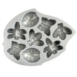 NORDIC WARE Moule Anti-adhésif|Moules À Gâteaux|Moule à Gâteaux Coccinelle et Libellule (x8) Toffee