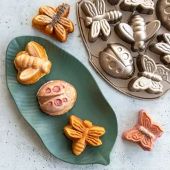 NORDIC WARE Moule Anti-adhésif|Moules À Gâteaux|Moule à Gâteaux Coccinelle et Libellule (x8) Toffee