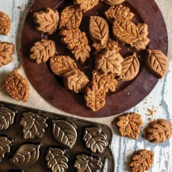 NORDIC WARE Moule Anti-adhésif|Moules À Gâteaux|Moule à Gâteaux Feuilles d'Automne (x12) Bronze