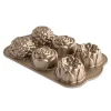 NORDIC WARE Moule Anti-adhésif|Moules À Gâteaux|Moule à Gâteaux Fleurs (x6) Toffee