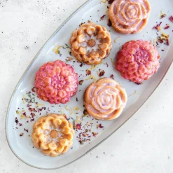 NORDIC WARE Moule Anti-adhésif|Moules À Gâteaux|Moule à Gâteaux Fleurs (x6) Toffee