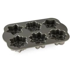 NORDIC WARE Moule Anti-adhésif|Moules À Gâteaux|Moule à Gâteaux Flocons de Neige (x6) Silver
