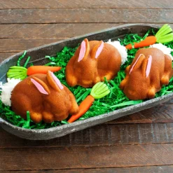 NORDIC WARE Moule Anti-adhésif|Moules À Gâteaux|Moule à Gâteaux Lapins (x6) Toffee