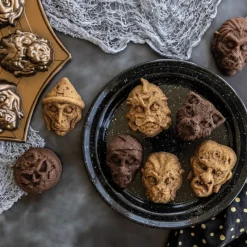 NORDIC WARE Moule Anti-adhésif|Moules À Gâteaux|Moule à Gâteaux Monstres (x8) Bronze