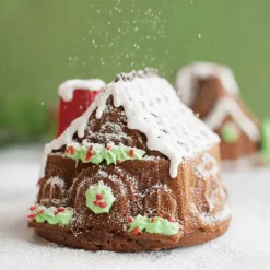 NORDIC WARE Moule Anti-adhésif|Moules À Gâteaux|Moule à Gâteaux Petites Maisons (x2) Silver