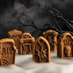 NORDIC WARE Moule Anti-adhésif|Moules À Gâteaux|Moule à Gâteaux Pierres Tombales (x6) Bronze