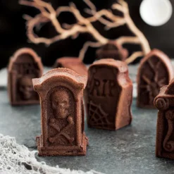 NORDIC WARE Moule Anti-adhésif|Moules À Gâteaux|Moule à Gâteaux Pierres Tombales (x6) Bronze