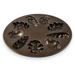 NORDIC WARE Moule Anti-adhésif|Moules À Gâteaux|Moule à Gâteaux Pommes de Pin (x9) Bronze