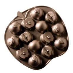 NORDIC WARE Moule Anti-adhésif|Moules À Gâteaux|Moule à Gâteaux Pommes (x14) Bronze