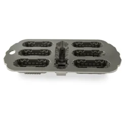 NORDIC WARE Moules À Gâteaux|Moule Anti-adhésif|Moule à Gâteaux Train Nordic Express (x7) Silver