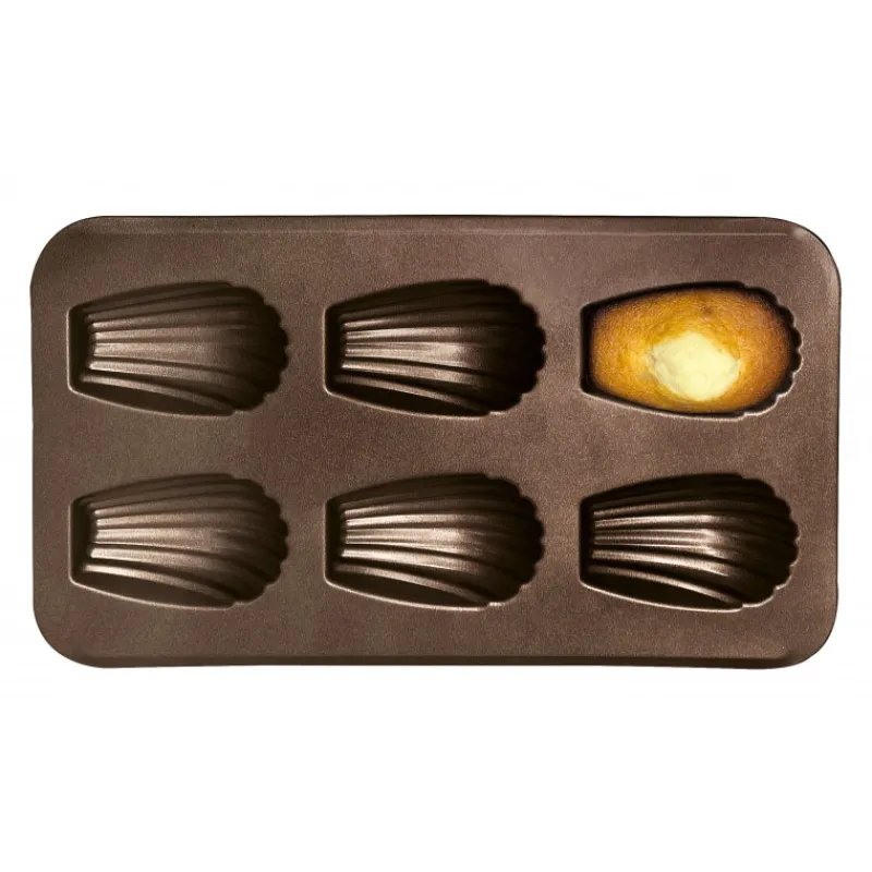 GOBEL Moule Anti-adhésif|Moules À Gâteaux|Moule 6 Madeleines XXL Anti-Adhésif