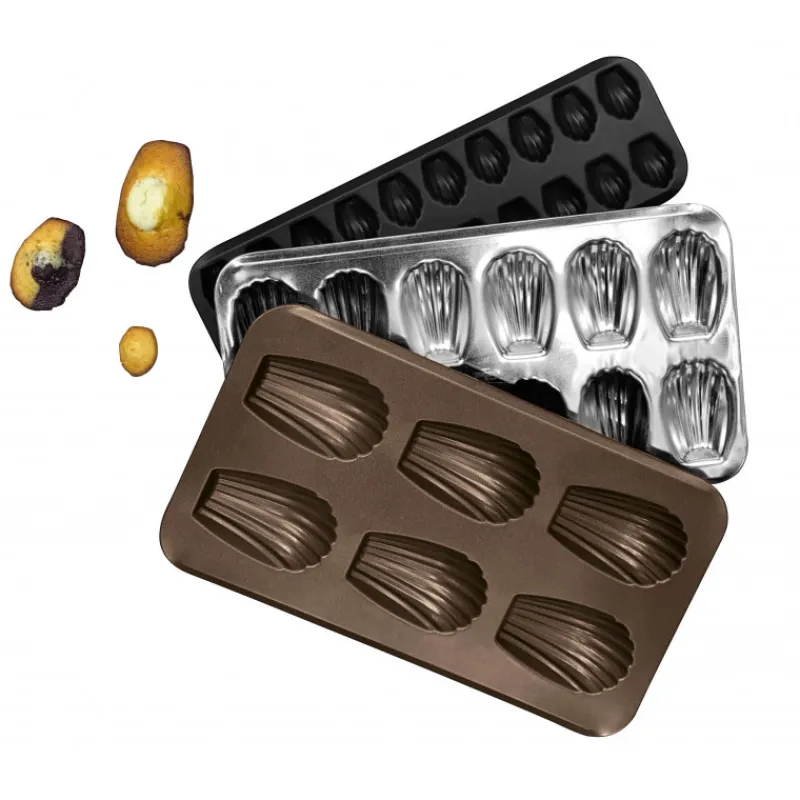 GOBEL Moule Anti-adhésif|Moules À Gâteaux|Moule 6 Madeleines XXL Anti-Adhésif