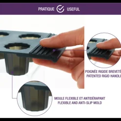 MASTRAD Moule Silicone|Moules À Gâteaux|Moule à Mini-Cannelés Silicone (x28)