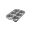 WILTON Moule Anti-adhésif|Moules À Gâteaux|Moule à Muffins Aluminium 34 x 23 cm (x6)