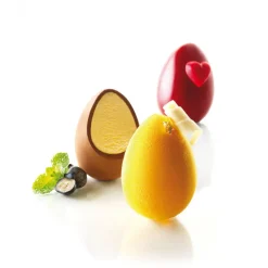 SILIKOMART Moule Silicone|Moules À Gâteaux|Moule 5 Oeufs Silicone Ø 50 mm