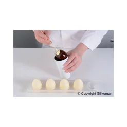 SILIKOMART Moule Silicone|Moules À Gâteaux|Moule 5 Oeufs Silicone Ø 50 mm