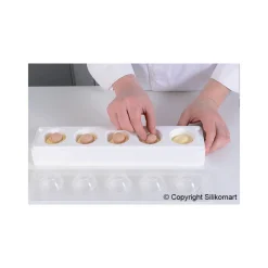 SILIKOMART Moule Silicone|Moules À Gâteaux|Moule 5 Oeufs Silicone Ø 50 mm