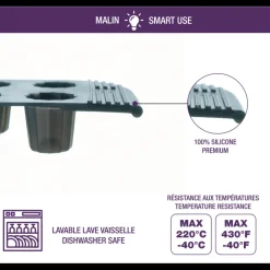 MASTRAD Moule Silicone|Moules À Gâteaux|Moule à Tarte Cannelée Silicone 28 cm