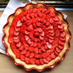 EMILE HENRY Plat De Cuisson|Moules À Gâteaux|Moule à Tarte en Céramique Ø 33 cm Grand Cru